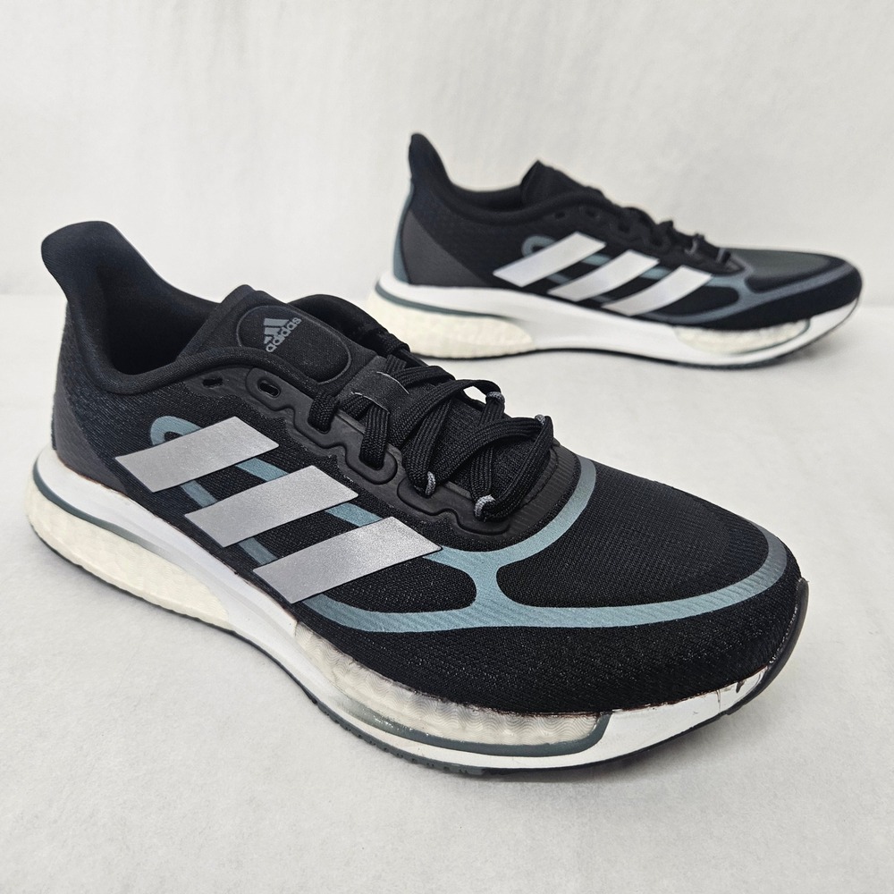 Adidas Supernova+ W Running Shoes FX2432 Black Silver Womens Size 6